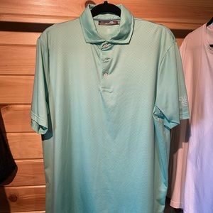 RLX green polka dot golf shirt